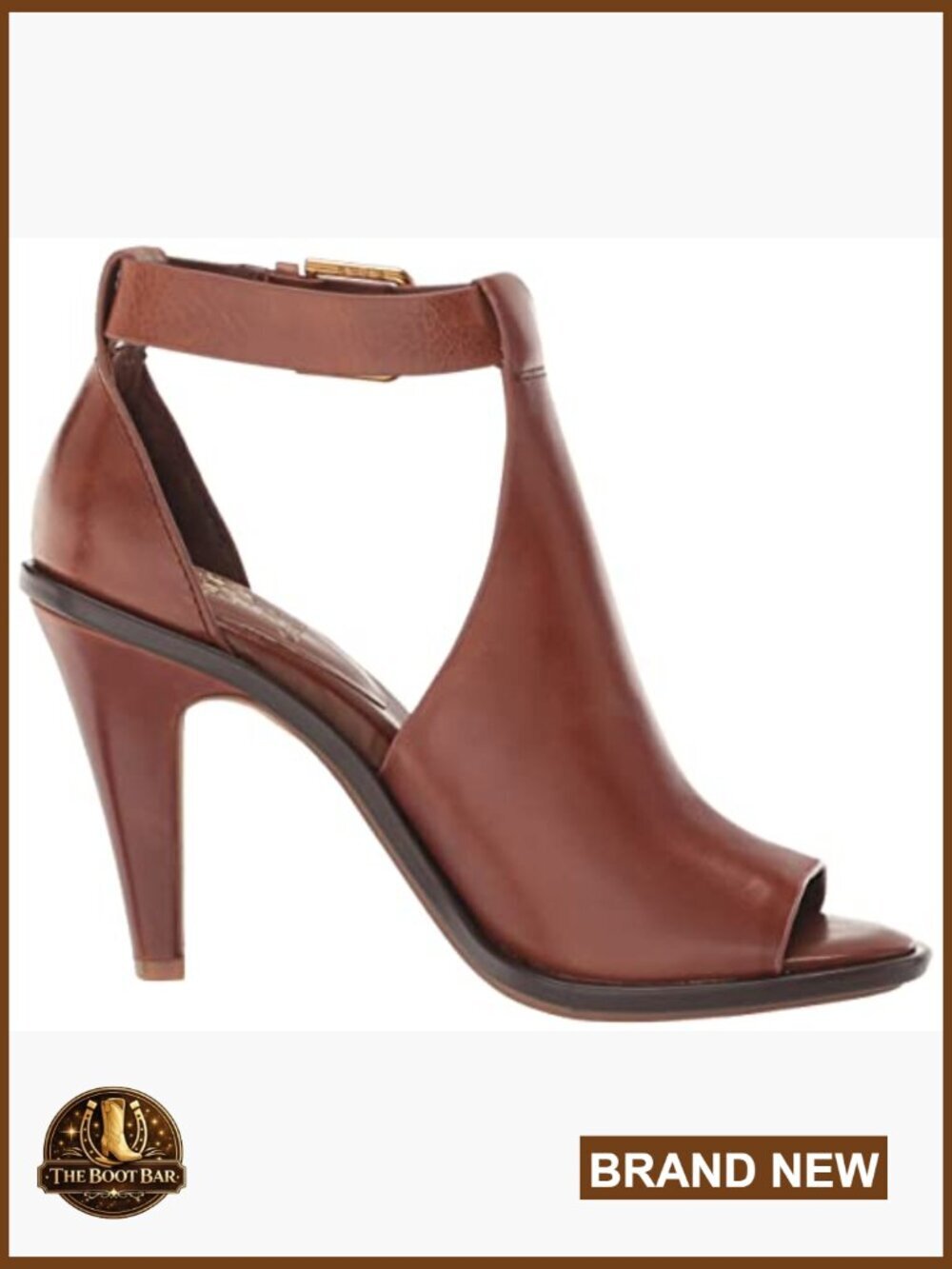 Women's Heeled Sandals - Open Toe Wedge with Ankle Strap - Picture 6 of 7